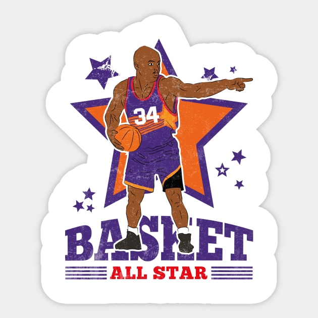 Barkley Basketball Sir Charles Phoenix 34 All Star Sticker by TEEWEB